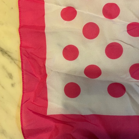 Red dot scarf  RN 66966 100% polyester Made in Italy - Picture 6 of 13